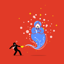 پیش‌نمایش فایل businessman-and-a-genie-in-a-lamp-1841825 از پک کسب و کار