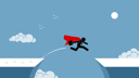 پیش‌نمایش فایل businessman-with-red-cape-taking-risk-by-jumping-over-a-chasm-1841834 از پک کسب و کار