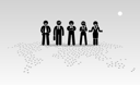 پیش‌نمایش فایل businessmen-and-businesswomen-standing-on-top-of-a-world-map-1841839 از پک کسب و کار