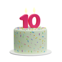 پیش‌نمایش فایل 10-candles-10795254 از پک کیک تولد