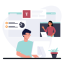 پیش‌نمایش فایل online-team-meeting-8074612 از پک کار آنلاین