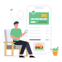 پیش‌نمایش فایل boy-is-ordering-food-from-mobile-10180386 از پک سفارش غذا