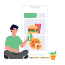 پیش‌نمایش فایل boy-is-paying-money-after-ordering-online-food-10180382 از پک سفارش غذا