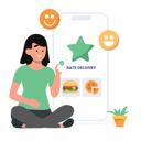 پیش‌نمایش فایل girl-is-rating-online-services-10180391 از پک سفارش غذا