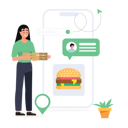 پیش‌نمایش فایل young-lady-is-delivering-food-at-given-location-10180378 از پک سفارش غذا