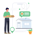 پیش‌نمایش فایل young-man-is-delivering-food-at-given-location-10180379 از پک سفارش غذا