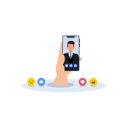 پیش‌نمایش فایل man-going-live-on-social-media-11581613 از پک افراد با شبکه‌های اجتماعی