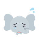 پیش‌نمایش فایل crying-elephant-11936219 از پک ایموجی حیوانات