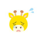 پیش‌نمایش فایل crying-giraffe-11936225 از پک ایموجی حیوانات