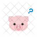 پیش‌نمایش فایل question-pig-11936245 از پک ایموجی حیوانات
