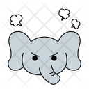 پیش‌نمایش فایل angry-elephant-12286056 از پک ایموجی حیوانات