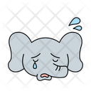 پیش‌نمایش فایل crying-elephant-12286057 از پک ایموجی حیوانات