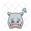 پیش‌نمایش فایل crying-hippo-12286069 از پک ایموجی حیوانات