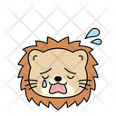 پیش‌نمایش فایل crying-lion-12286075 از پک ایموجی حیوانات