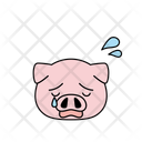 پیش‌نمایش فایل crying-pig-12286087 از پک ایموجی حیوانات