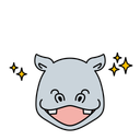 پیش‌نمایش فایل happy-hippo-12286067 از پک ایموجی حیوانات