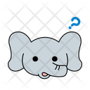 پیش‌نمایش فایل question-elephant-12286053 از پک ایموجی حیوانات