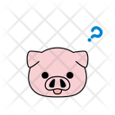 پیش‌نمایش فایل question-pig-12286083 از پک ایموجی حیوانات