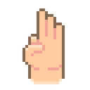 پیش‌نمایش فایل three-fingers-4970234 از پک حرکت دست هنر پیکسلی