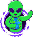 پیش‌نمایش فایل alien-in-black-hole-holding-globe-10506485 از پک بیگانه
