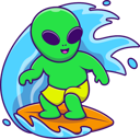 پیش‌نمایش فایل alien-surfing-10506489 از پک بیگانه