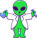 پیش‌نمایش فایل scientist-alien-10506491 از پک بیگانه