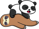 پیش‌نمایش فایل panda-and-sloth-sleeping-10754463 از پک حیوان در حال خواب