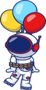 پیش‌نمایش فایل astronaut-floating-with-balloon-11041658 از پک فضانورد