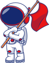 پیش‌نمایش فایل astronaut-holding-flag-11041661 از پک فضانورد