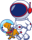 پیش‌نمایش فایل astronaut-walking-with-dog-11041659 از پک فضانورد