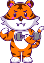 پیش‌نمایش فایل tiger-lifting-dumbbell-11203339 از پک حیوان در حال بلند کردن دمبل