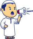 پیش‌نمایش فایل boy-announces-sahur-time-11334901 از پک پسر مسلمان