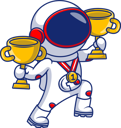 پیش‌نمایش فایل astronaut-holding-trophies-11313325 از پک فضانورد