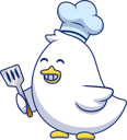 پیش‌نمایش فایل chef-chick-holding-spatual-11325658 از پک جوجه