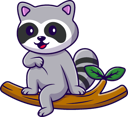 پیش‌نمایش فایل raccoon-sitting-on-branch-11423565 از پک حیوان