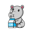 پیش‌نمایش فایل rhino-drink-milk-11423567 از پک حیوان