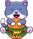 پیش‌نمایش فایل cat-hug-burger-11537837 از پک غذای گربه