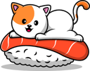 پیش‌نمایش فایل cat-on-sushi-salmon-11537843 از پک غذای گربه