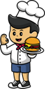 پیش‌نمایش فایل boy-chef-with-burger-11609973 از پک حرفه‌های مردم