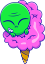 پیش‌نمایش فایل alien-on-candy-cotton-11733920 از پک بیگانه