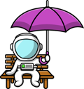 پیش‌نمایش فایل astronaut-holding-umbrella-11869212 از پک فعالیت‌های فضانورد