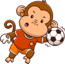 پیش‌نمایش فایل goalkeeper-monkey-catching-ball-11989317 از پک میمون