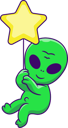 پیش‌نمایش فایل alien-floating-with-star-balloon-12121767 از پک بیگانه