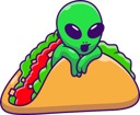 پیش‌نمایش فایل alien-in-taco-12122270 از پک غذای بیگانه