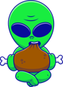 پیش‌نمایش فایل alien-sit-and-eating-a-meat-12122272 از پک غذای بیگانه
