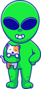 پیش‌نمایش فایل alien-standing-and-holding-cat-12189241 از پک بیگانه