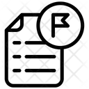 پیش‌نمایش فایل flag-document از پک آموزش و مدرسه – سبک خطی – جلد ۲
