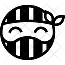 پیش‌نمایش فایل happy-ninja از پک ایموجی‌های خطی