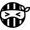 پیش‌نمایش فایل squinting-ninja از پک ایموجی‌های خطی