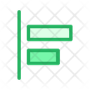 پیش‌نمایش فایل horizontal-left-align-3 از پک هم‌ترازی و ابزارها – سبک خطی تک‌رنگ رنگی